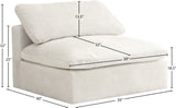 Cozy Armless Modular Chair: Luxurious Fiber-Filled Cushions for Ultimate Comfort and Style