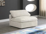 Cozy Armless Modular Chair: Luxurious Fiber-Filled Cushions for Ultimate Comfort and Style