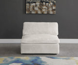 Cozy Armless Modular Chair: Luxurious Fiber-Filled Cushions for Ultimate Comfort and Style
