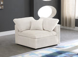 Cozy Armless Modular Chair: Luxurious Fiber-Filled Cushions for Ultimate Comfort and Style