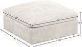 Cozy Modular Ottoman - Elegant Contemporary Design with Luxurious Fiber-Filled Comfort and Style