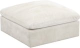 Cozy Modular Ottoman - Elegant Contemporary Design with Luxurious Fiber-Filled Comfort and Style