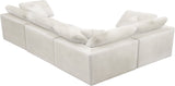 Cozy 4-Piece Modular Sectional Sofa - Luxurious Fiber-Filled Cushions for Ultimate Comfort and Style