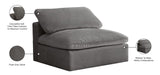 Cozy Armless Modular Chair: Luxurious Fiber-Filled Cushions for Ultimate Comfort and Style