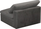Cozy Armless Modular Chair: Luxurious Fiber-Filled Cushions for Ultimate Comfort and Style
