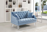 Roxy Contemporary Loveseat with Deep Button Tufting and Acrylic Legs for Elegant Living Spaces