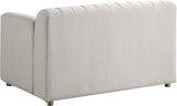 Naya Velvet Chair - Modern Deep Channel Tufted Design with Gold Metal Legs for Chic Living Spaces
