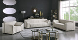 Naya Velvet Chair - Modern Deep Channel Tufted Design with Gold Metal Legs for Chic Living Spaces