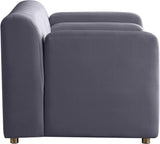 Naya Velvet Chair - Modern Deep Channel Tufted Design with Gold Metal Legs for Chic Living Spaces