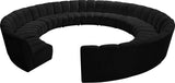Infinity 12-Piece Modular Sectional - Soft Velvet Comfort with Deep Channel Tufting & Contemporary Style