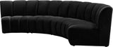 Infinity Modular 4-Piece Sectional with Soft Upholstery and Deep Channel Tufting for Modern Spaces