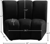 Infinity Modular Chair - Stylish Contemporary Seating with Soft Velvet and Deep Channel Tufting