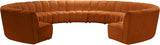 Infinity 11-Piece Modular Sectional Sofa - Contemporary Design with Deep Channel Tufting Comfort
