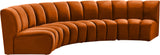 Infinity Modular 4-Piece Sectional with Soft Upholstery and Deep Channel Tufting for Modern Spaces