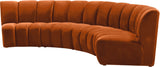 Infinity Modular 4-Piece Sectional with Soft Upholstery and Deep Channel Tufting for Modern Spaces