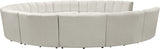Infinity 11-Piece Modular Sectional Sofa - Contemporary Design with Deep Channel Tufting Comfort