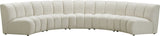 Infinity Modular 5-Piece Sectional Sofa - Luxurious Deep Channel Tufting & Modern Design Elegance