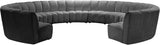 Infinity 11-Piece Modular Sectional Sofa - Contemporary Design with Deep Channel Tufting Comfort