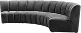 Infinity Modular 4-Piece Sectional with Soft Upholstery and Deep Channel Tufting for Modern Spaces