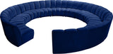 Infinity 12-Piece Modular Sectional - Soft Velvet Comfort with Deep Channel Tufting & Contemporary Style