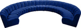 Infinity Modular 9-Piece Sectional Sofa – Luxurious Velvet Upholstery, Deep Channel Tufting, Modern Design