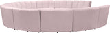 Infinity 11-Piece Modular Sectional Sofa - Contemporary Design with Deep Channel Tufting Comfort
