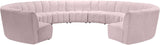 Infinity 11-Piece Modular Sectional Sofa - Contemporary Design with Deep Channel Tufting Comfort