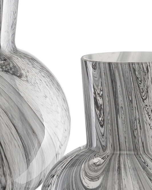 Stormy Sky Glass Vase Set of 2