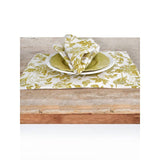 French Home Set of 4 Honeysuckle Placemats - Chartreuse