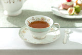Yellow Cornflower Porcelain Tea Cup & Saucer, 7oz