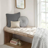 Square Large Pillow Seating Floor Cushion, Ivory