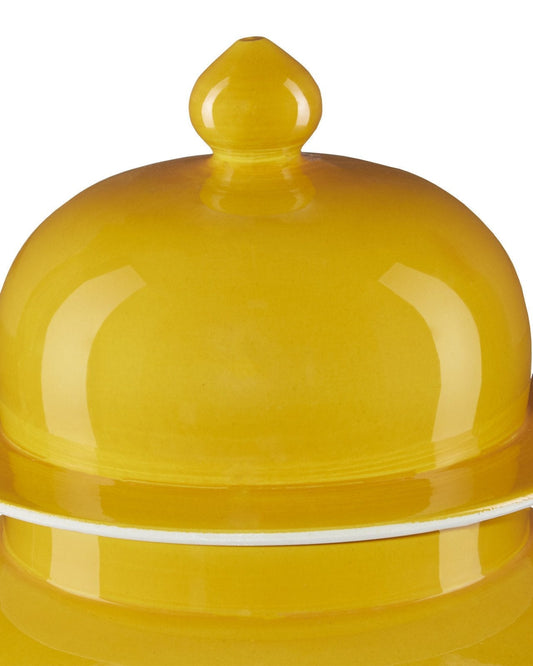 Imperial Yellow Large Temple Jar