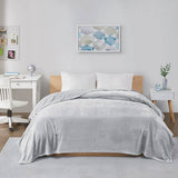 All-Season Oversized Microlight Plush Bedding Blanket, Grey