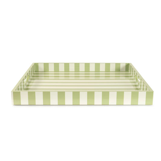 Soho Green Stripe Tray