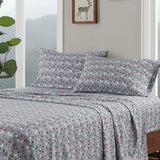 Wholesale Ski Jump Novelty Printed Soft Cotton Flannel Sheet Set, Grey