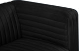 Ravish Contemporary Chair with Deep Channel Tufting and Gold & Chrome Legs for Modern Living Spaces