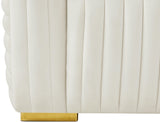 Ravish Velvet Loveseat - Modern Elegance with Deep Channel Tufting & Stylish Gold or Chrome Legs