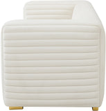 Ravish Velvet Loveseat - Modern Elegance with Deep Channel Tufting & Stylish Gold or Chrome Legs