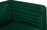 Ravish Velvet Loveseat - Modern Elegance with Deep Channel Tufting & Stylish Gold or Chrome Legs