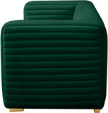 Ravish Velvet Loveseat - Modern Elegance with Deep Channel Tufting & Stylish Gold or Chrome Legs