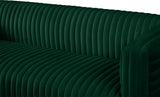 Ravish Velvet Sofa - Elegant Contemporary Design with Deep Channel Tufting & Stylish Metal Legs