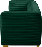 Ravish Velvet Sofa - Elegant Contemporary Design with Deep Channel Tufting & Stylish Metal Legs