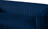 Ravish Velvet Sofa - Elegant Contemporary Design with Deep Channel Tufting & Stylish Metal Legs