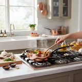 Mauviel M'Heritage M'150 CI Chef Pan With Lid, Cast Iron Handle, 3.6-Qt