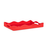 Spangle Scalloped Tray Red