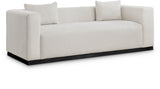 Alfie Sofa - Contemporary Overstuffed Linen Textured Couch for Cozy Living Room Reading Nook