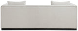 Alfie Sofa - Contemporary Overstuffed Linen Textured Couch for Cozy Living Room Reading Nook