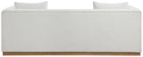 Alfie Sofa - Contemporary Overstuffed Linen Textured Couch for Cozy Living Room Reading Nook