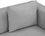 Alfie Sofa - Contemporary Overstuffed Linen Textured Couch for Cozy Living Room Reading Nook
