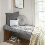 Square Large Pillow Seating Floor Cushion, Grey